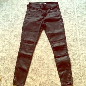 Express black ankle legging pants. Moto style